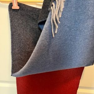 🟤CHELSEY by JOSEPH NWT AUTHENTIC CASHMERE & WOOL BLEND DESIGN FRINGE SCARF